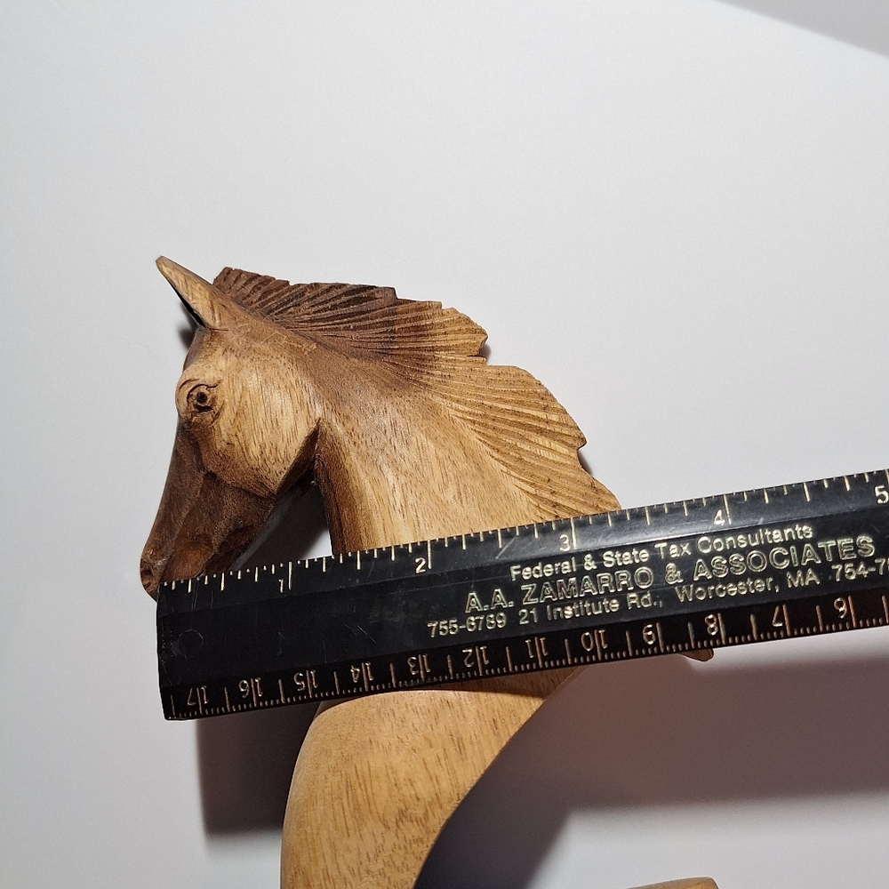 Vintage Hand Carved Teak Horse Head - Picture 12 of 12